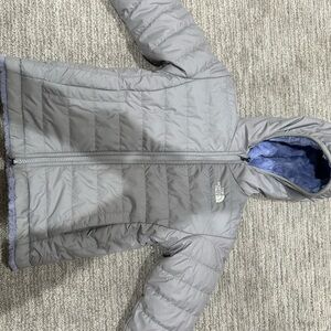 The North Face Kids Gray Puffer Jacket with Hood